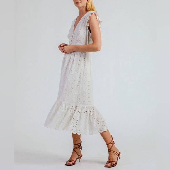 Cleobella Briella Midi Dress Ivory Eyelet (D6) - Picture 5 of 10